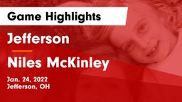 Jefferson  vs Niles McKinley  Game Highlights - Jan. 24, 2022