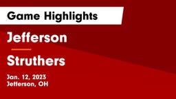 Jefferson  vs Struthers  Game Highlights - Jan. 12, 2023