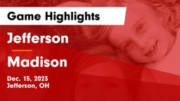 Jefferson  vs Madison  Game Highlights - Dec. 15, 2023