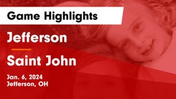Jefferson  vs Saint John  Game Highlights - Jan. 6, 2024