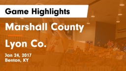Marshall County  vs Lyon Co. Game Highlights - Jan 24, 2017