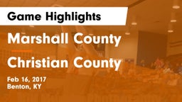 Marshall County  vs Christian County  Game Highlights - Feb 16, 2017