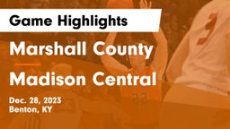 Marshall County  vs Madison Central  Game Highlights - Dec. 28, 2023