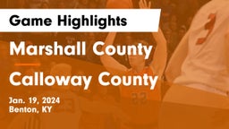 Marshall County  vs Calloway County  Game Highlights - Jan. 19, 2024