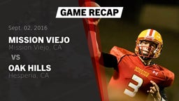 Recap: Mission Viejo  vs. Oak Hills  2016