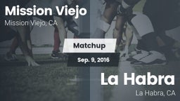 Matchup: Mission Viejo High vs. La Habra  2016
