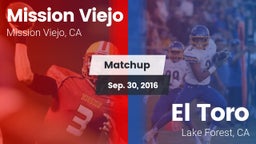 Matchup: Mission Viejo High vs. El Toro  2016
