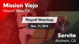 Matchup: Mission Viejo High vs. Servite  2016