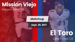 Matchup: Mission Viejo High vs. El Toro  2017