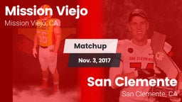 Matchup: Mission Viejo High vs. San Clemente  2017