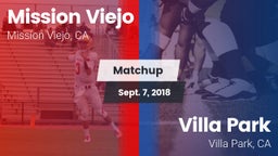 Matchup: Mission Viejo High vs. Villa Park  2018
