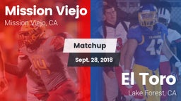 Matchup: Mission Viejo High vs. El Toro  2018