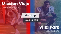 Matchup: Mission Viejo High vs. Villa Park  2019