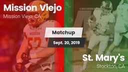 Matchup: Mission Viejo High vs. St. Mary's  2019