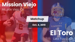 Matchup: Mission Viejo High vs. El Toro  2019