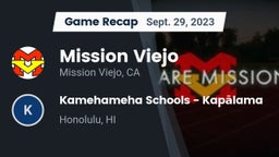 Recap: Mission Viejo  vs. Kamehameha Schools - Kapalama 2023