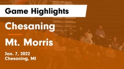 Chesaning  vs Mt. Morris Game Highlights - Jan. 7, 2022