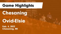 Chesaning  vs Ovid-Elsie  Game Highlights - Feb. 4, 2022