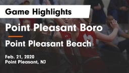 Point Pleasant Boro  vs Point Pleasant Beach  Game Highlights - Feb. 21, 2020