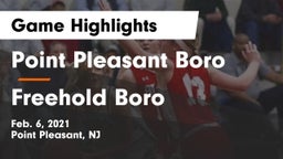 Point Pleasant Boro  vs Freehold Boro  Game Highlights - Feb. 6, 2021