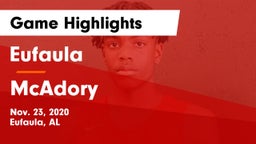 Eufaula  vs McAdory  Game Highlights - Nov. 23, 2020