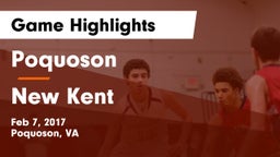 Poquoson  vs New Kent  Game Highlights - Feb 7, 2017
