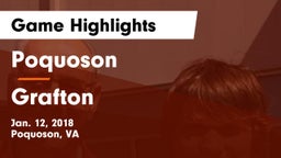 Poquoson  vs Grafton  Game Highlights - Jan. 12, 2018