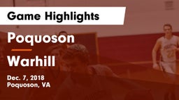 Poquoson  vs Warhill  Game Highlights - Dec. 7, 2018