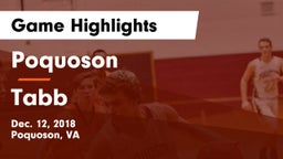 Poquoson  vs Tabb Game Highlights - Dec. 12, 2018
