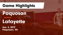 Poquoson  vs Lafayette  Game Highlights - Jan. 4, 2019