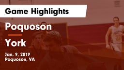 Poquoson  vs York Game Highlights - Jan. 9, 2019