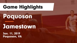 Poquoson  vs Jamestown  Game Highlights - Jan. 11, 2019