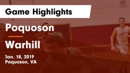 Poquoson  vs Warhill  Game Highlights - Jan. 18, 2019