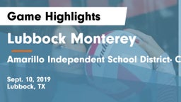 Lubbock Monterey  vs Amarillo Independent School District- Caprock  Game Highlights - Sept. 10, 2019