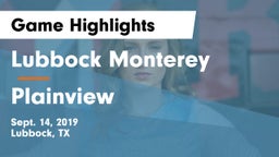 Lubbock Monterey  vs Plainview  Game Highlights - Sept. 14, 2019
