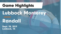 Lubbock Monterey  vs Randall  Game Highlights - Sept. 28, 2019