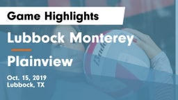 Lubbock Monterey  vs Plainview  Game Highlights - Oct. 15, 2019