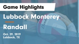 Lubbock Monterey  vs Randall  Game Highlights - Oct. 29, 2019