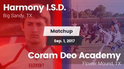 Matchup: Harmony I.S.D. vs. Coram Deo Academy  2017