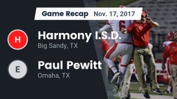 Recap: Harmony I.S.D. vs. Paul Pewitt  2017