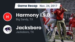 Recap: Harmony I.S.D. vs. Jacksboro  2017