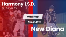 Matchup: Harmony I.S.D. vs. New Diana  2018