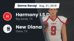 Recap: Harmony I.S.D. vs. New Diana  2018
