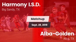 Matchup: Harmony I.S.D. vs. Alba-Golden  2018