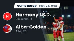 Recap: Harmony I.S.D. vs. Alba-Golden  2018