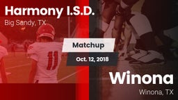 Matchup: Harmony I.S.D. vs. Winona  2018