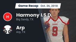 Recap: Harmony I.S.D. vs. Arp  2018