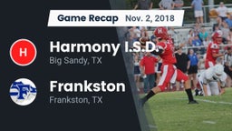 Recap: Harmony I.S.D. vs. Frankston  2018