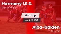 Matchup: Harmony I.S.D. vs. Alba-Golden  2019