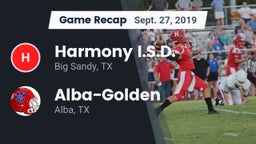 Recap: Harmony I.S.D. vs. Alba-Golden  2019